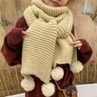 Bobble Chenille Knit Scarf