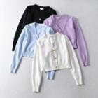 Long Sleeve V-neck Loose-fit Cardigan