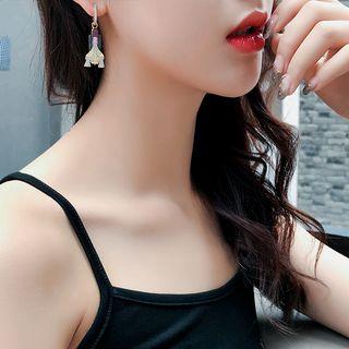 Non-matching Rhinestone Space Shuttle Dangle Earring