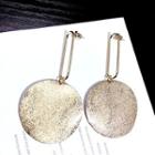 Matte Disc Drop Statement Earring Gold - One Size