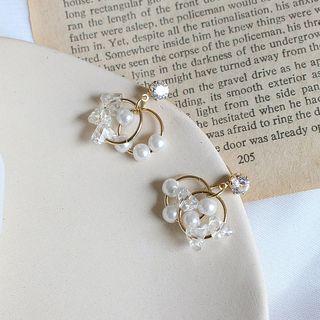 Beaded Dangle Earring Gold - One Size