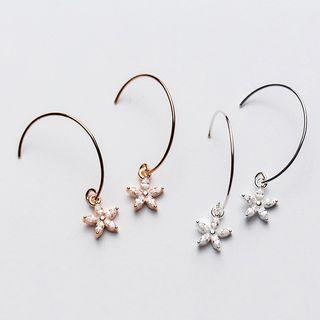 Rhinestone Floral Earring
