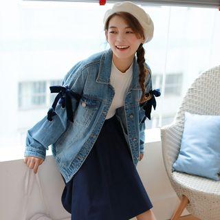 Bow Denim Jacket