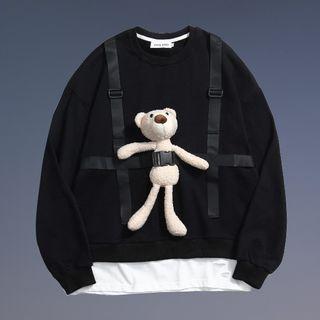 Mock Two-piece Bear Sweatshirt