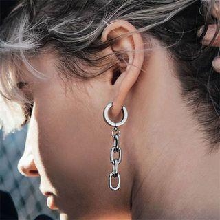 Chain Drop Earring 1 Pc - Silver - One Size