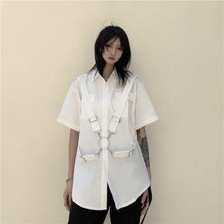 Elbow-sleeve Harnessed Shirt