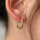 Faux Pearl Alloy Hoop Earring Earring 1 Pair - Gold - One Size