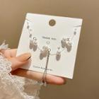 Faux Pearl Fishing Line Necklace X840 - 1pc - Silver & White - One Size