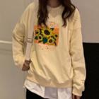 Print Loose-fit Sweatshirt Yellow - One Size