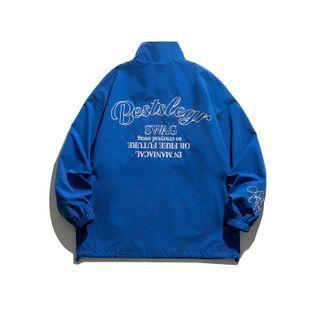 Half-zip Letter Embroidered Jacket