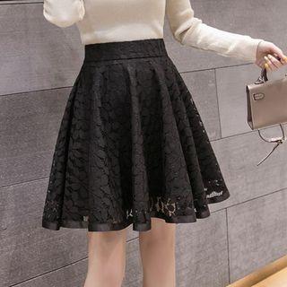 Mini A-line Lace Skirt