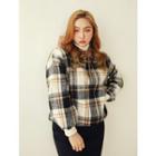 Plus Size Checked Flannel Hoodie