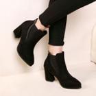 Pointy Toe Block Heel Ankle Boots