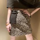 Animal Print Mini Skirt