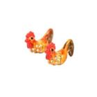 Simple And Creative Plated Gold Enamel Rooster Stud Earrings With Cubic Zirconia Golden - One Size