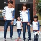 Family Matching Color Block Long-sleeve T-shirt