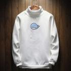Turtleneck Whale-print Sweatshirt