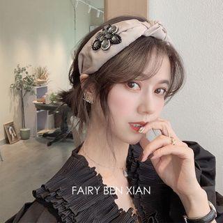 Embellished Flower Knot Headband