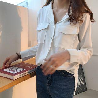 Lapel Chiffon Blouse