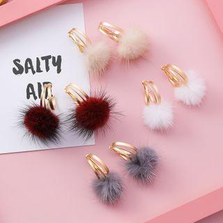 Hairball Earring White - B