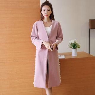 V-neck Knit Coat