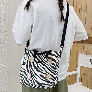 Milk Cow Print Canvas Tote Bag