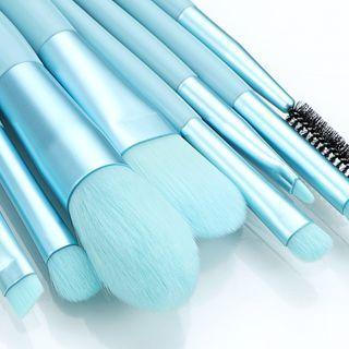 Set Of 8: Makeup Brush With Bag
