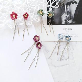 Faux Flower Fringed Earring