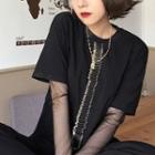 Pin-accent Short-sleeve T-shirt