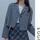 Cropped Long-sleeve Blazer