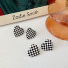 Check / Houndstooth Heart Acrylic Earring