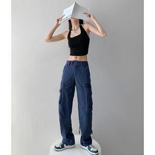 Functional Straight-cut Cargo Pants