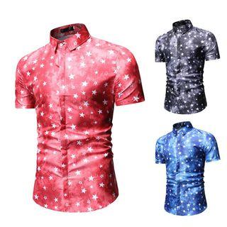 Short-sleeve Star Pattern Shirt