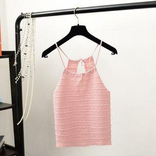Textured Halter Top