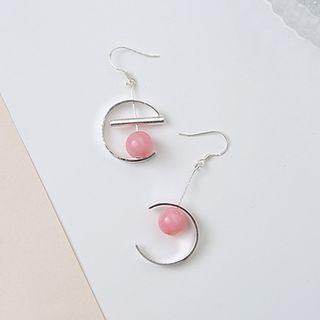 Stone Open Hoop Earring