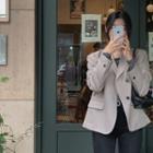 [cle.] Diagonal-button Formal Blazer