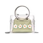 Set: Floral Print Pvc Crossbody Bag + Pouch