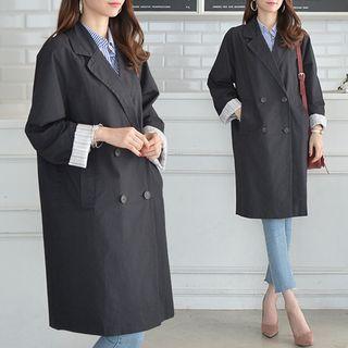Contrast-lining Boxy-fit Trench Coat