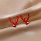 Ring Deer Stud Earring Red - One Size