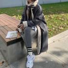 Fleece Lined Button-up Coat