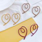 Cut-out Heart Drop Earring