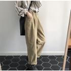 Wide Leg Pants Khaki - One Size