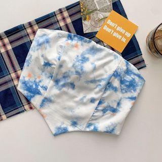 Tie-dyed Tube Top White - One Size