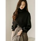Turtle-neck Button-side Vest