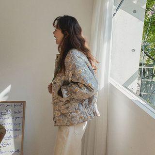 Band-back Floral Print Jacket