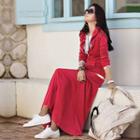 Set: Hooded Jacket + Maxi Skirt