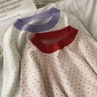 Contrasted Dotted Sweater