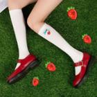 Three Dimensional Strawberry Knee High Stockings