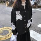 Bear Cardigan As Shown In Figure - One Size