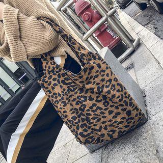 Leopard Print Tote Bag Leopard - Brown - One Size